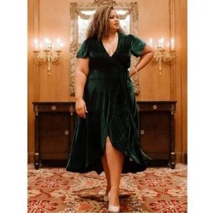 Baltic Born Green Velvet Maxi Dress